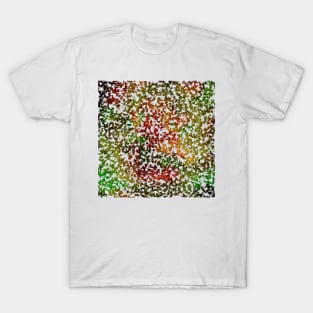 Abstract curves pattern paint T-Shirt
